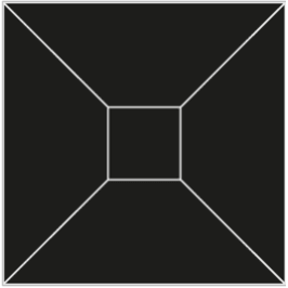 Representative square Center-Pole canopy structure with four arms