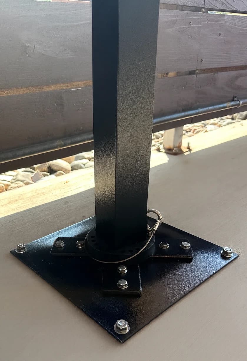 Base Plate installed in a concrete deck setting