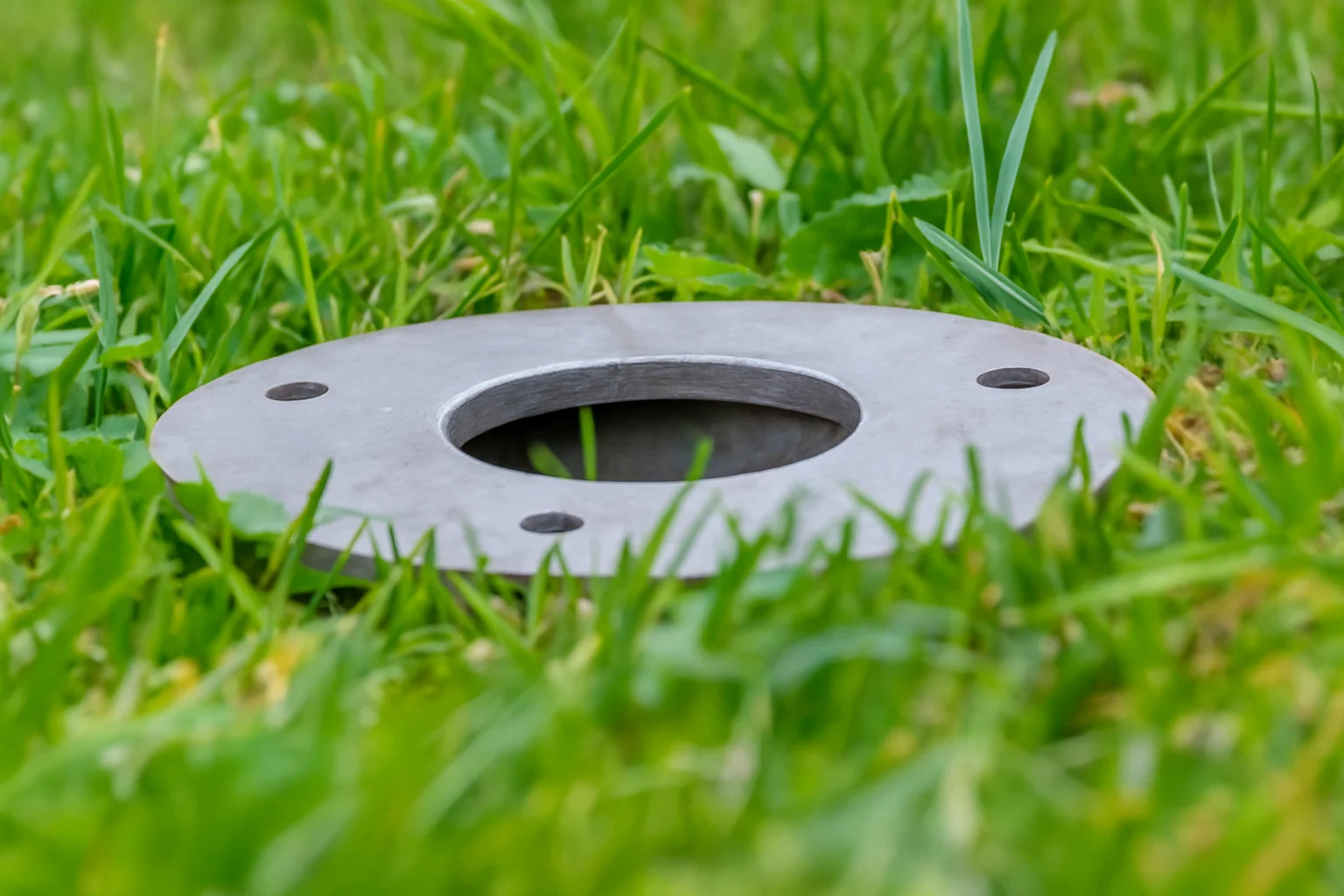 In-Ground Hole and Pole Fitting in a finished installation