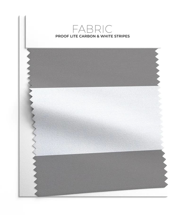 Carbon/White Cedar Proof (60% acrylic and 40% polyester) fabric swatch