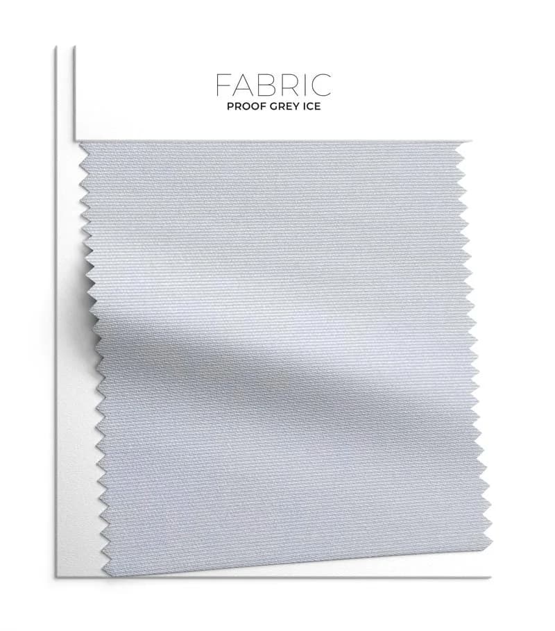 Grey Ice Cedar Proof (60% acrylic and 40% polyester) fabric swatch