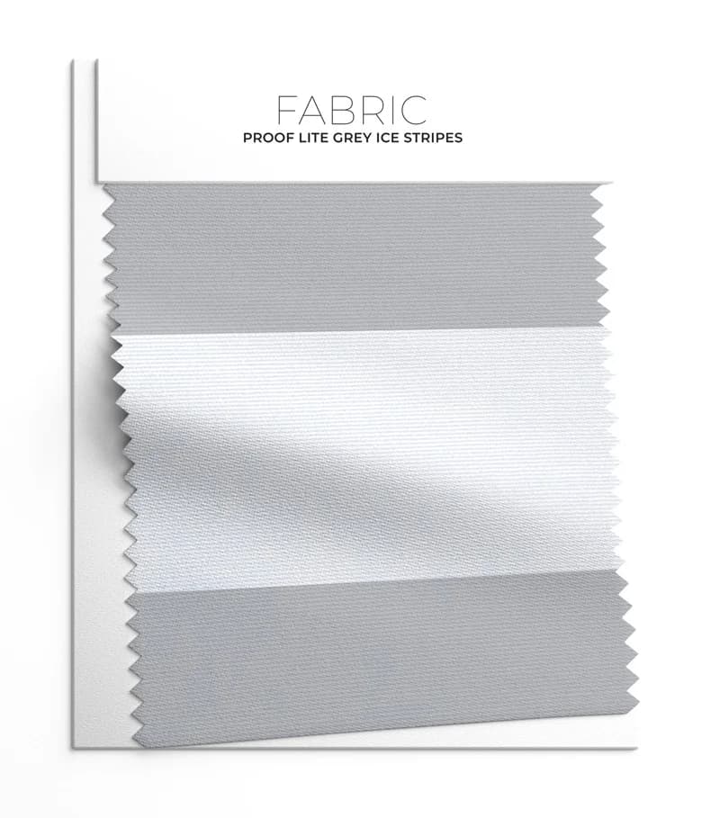 Grey Ice Stripes Cedar Proof (60% acrylic and 40% polyester) fabric swatch