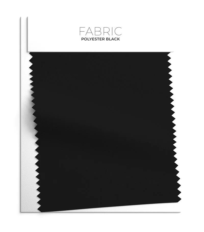 Black 100% Polyester fabric swatch