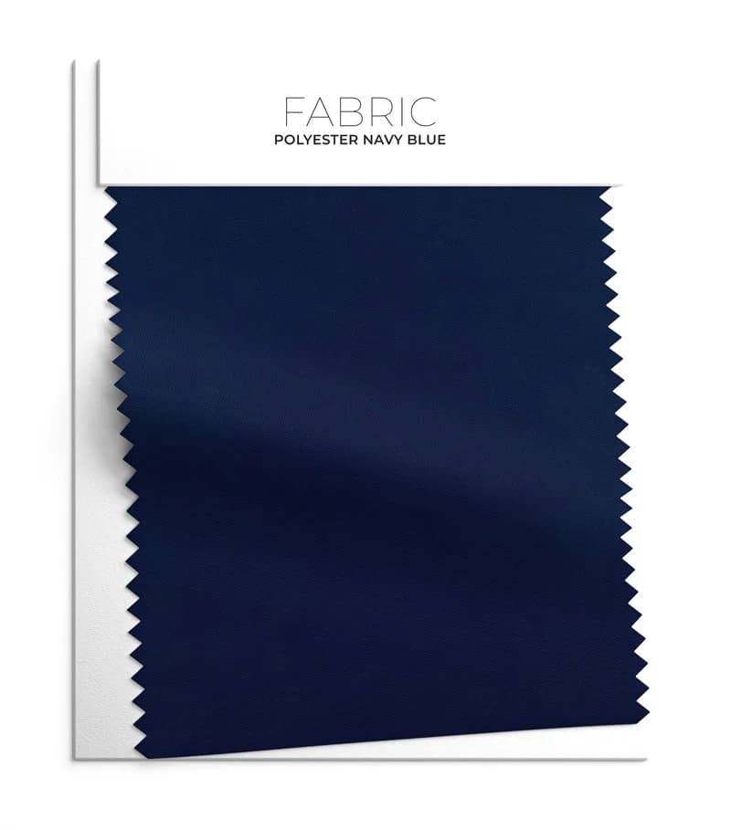 Navy 100% Polyester fabric swatch