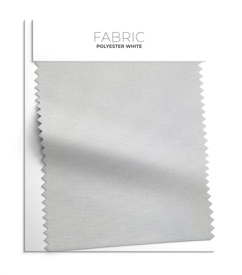 White 100% Polyester fabric swatch