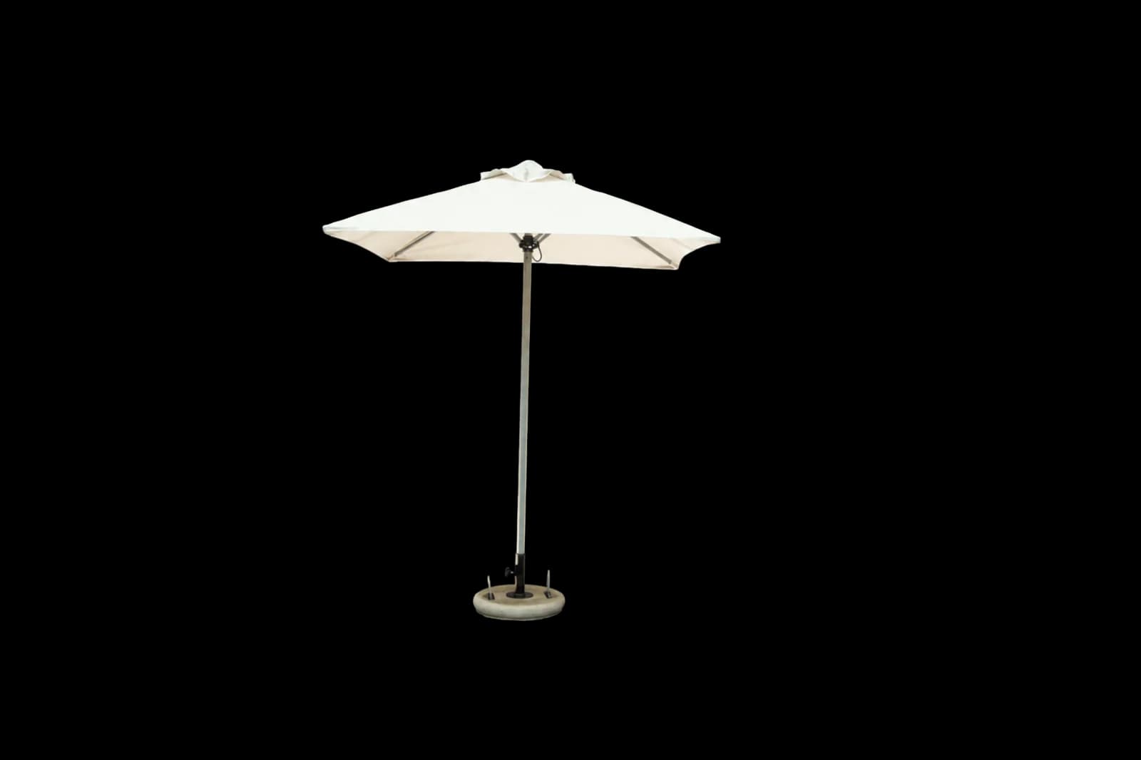 Open standard 6.5 ft Square Center-Pole Umbrella with four arms