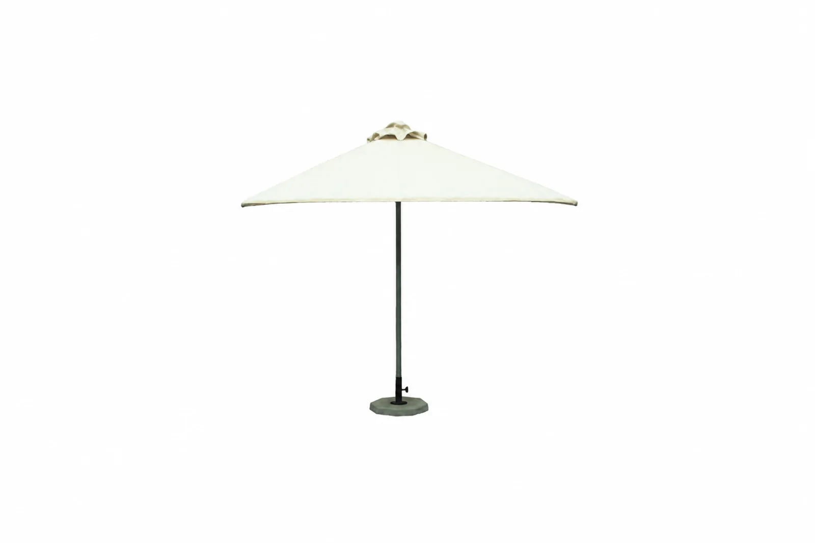 Open 8.2 ft Square Center-Pole Umbrella with four arms and a 1.5-inch pole diameter