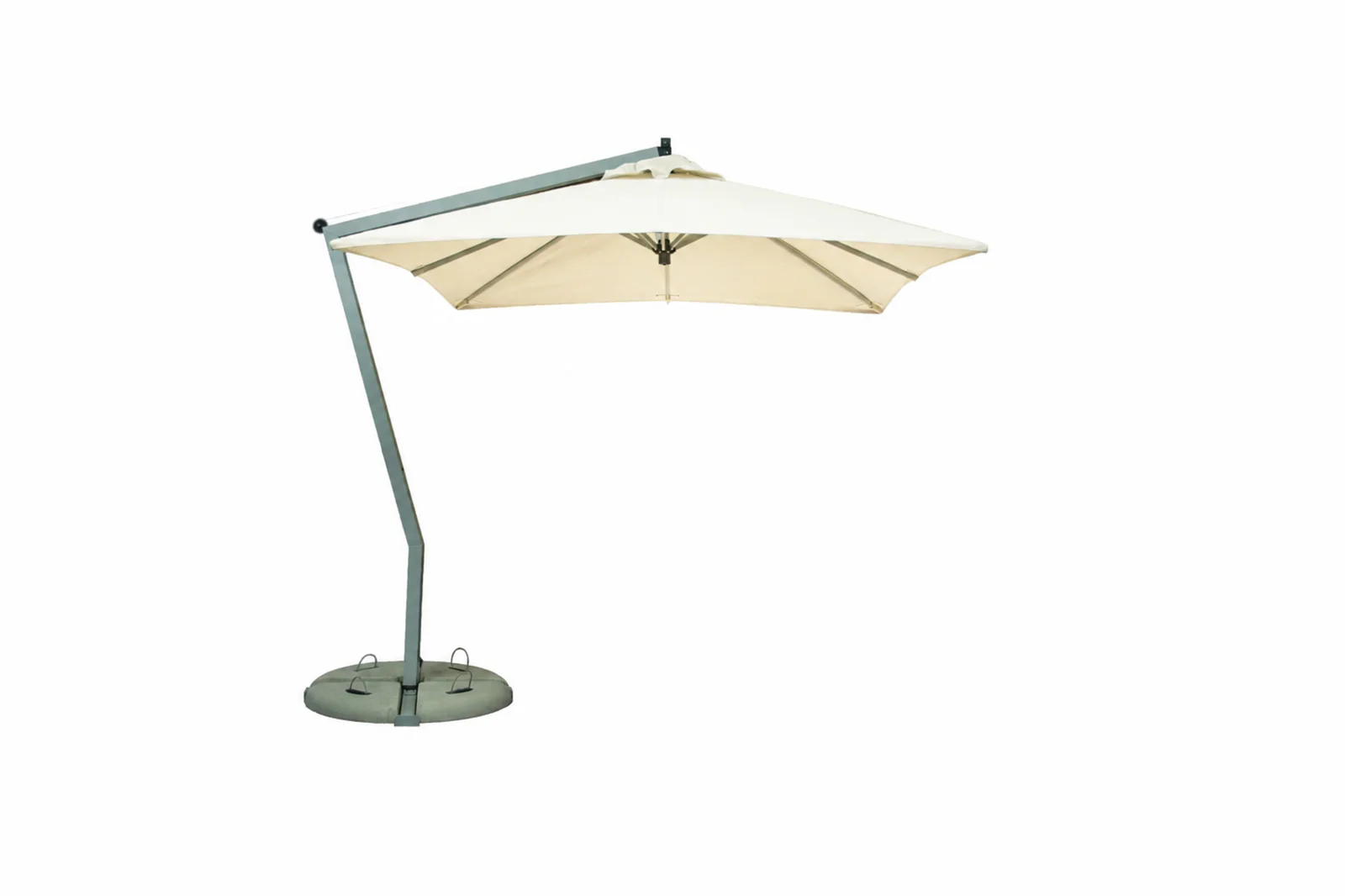Open 8.5 ft Laguna Square Cantilever in the featured 8-arm configuration